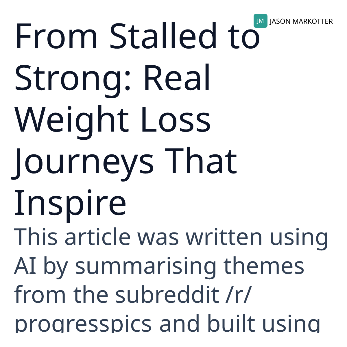 From Stalled to Strong: Real Weight Loss Journeys That Inspire